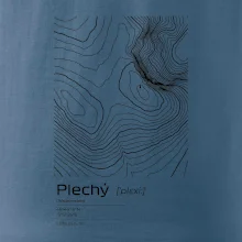 Plechý - vrstevnice v obdĺžniku