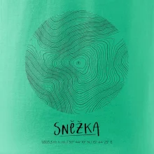 Sněžka - vrstevnice v kruhu