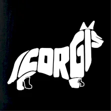Corgi - nápis v tele Corgi - nápis v tele