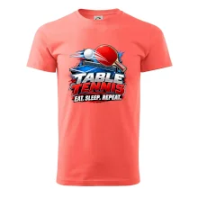 Stolní tenis pálka a míček eat sleep repeat
