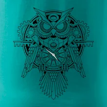 Steampunk sova čiernobiela Steampunk sova čiernobiela