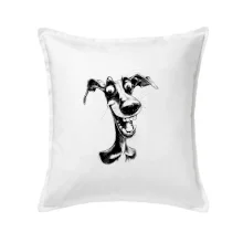 Čiernobiela karikatúra chrt