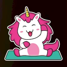 Yoga veselý jednorožec