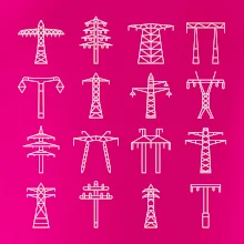 Typy stožiarov vysokého napätia