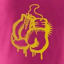 Box rukavice - zlatá potlač