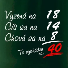 Vyzerá, cíti sa, chová sa - 40 rokov