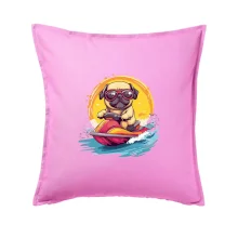 Mops na vodnom skútri