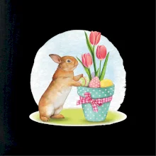 Veľkonočný zajačik tulipány