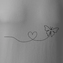 Dráha letu motýľa - srdce