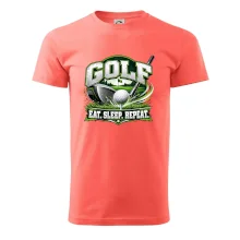 Golfová palica s loptičkou eat sleep repeat