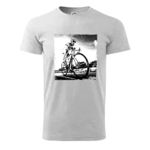 Cyklista čiernobiela cesta Cyklista čiernobiela cesta