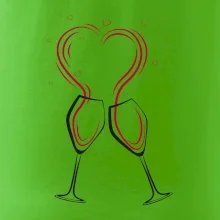 Víno je láska - srdiečka