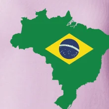 Brazília vlajka v mape