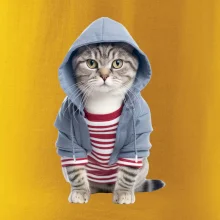 Mačka v pruhovanom triku