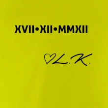 Dátum výročia a iniciály