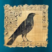 Egyptské hieroglyfy vták Egyptské hieroglyfy vták