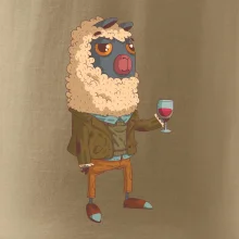 Alpaka s vínom muž