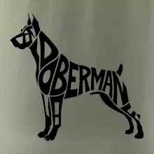 Doberman - nápis v tele