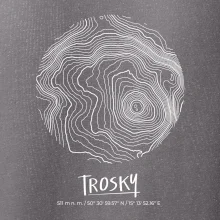 Trosky - vrstevnice v kruhu