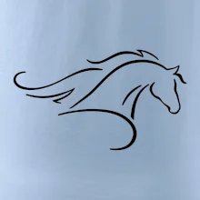 Kôň - bežiaci silueta hlavy