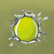 Tenisová loptička v triku