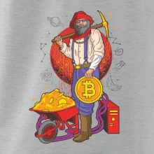 Baník ťaží Bitcoiny