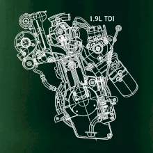 Motor Škoda/ VW 1.9L  TDI z boku