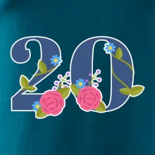 Kvetinové číslo kreslené - 20