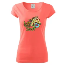 Kôň farebný s listami