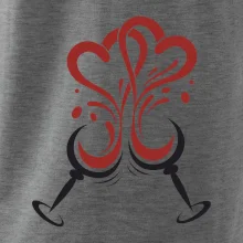 Víno je láska okrúhle poháre