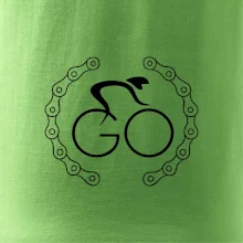 Logo cyklistu a reťaz