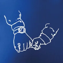 Otec a syn ruky obrys