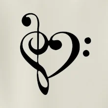 Husľový kľúč srdce