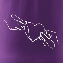 Dve ruky a srdce jedným ťahom