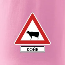 Dopravní značka - Pozor koně / kráva