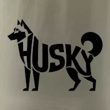 Husky nápis v tele