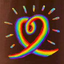 Srdce pride dúha kreslená