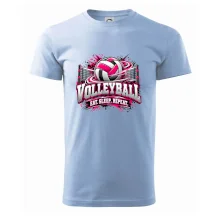 Volejbalový míč u sítě eat sleep repeat