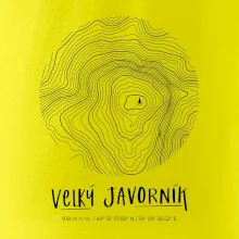 Velký Javorník (Beskydy) - vrstevnice v kruhu