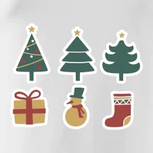 Vianočná sada - stromčeky a darčeky