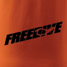 Freedive - nápis s potápačom