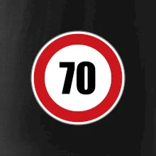 Dopravná značka - obmedzenie rýchlosti 70