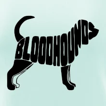 Bloodhound nápis v tele