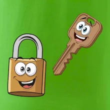 Parové tričká - Zámok a kľúč