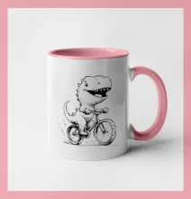 Roztomilý Dinosaurus na bicykli