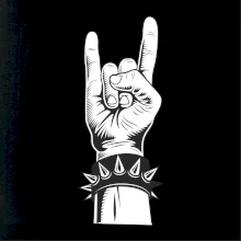 Rock ruka s náramkom