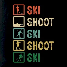 Biatlon ski shoot ski