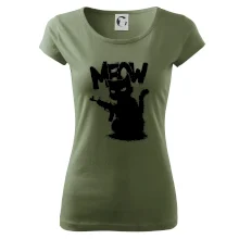 Meow mačka so zbraňou