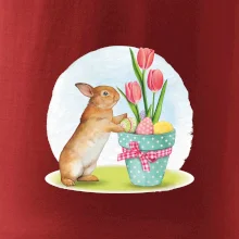 Veľkonočný zajačik tulipány