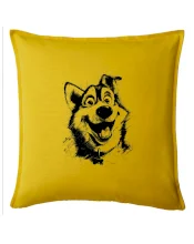 Čiernobiela karikatúra husky